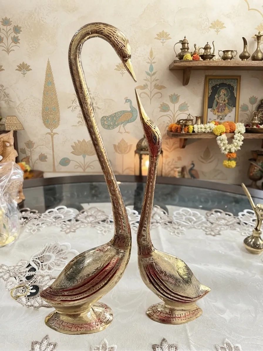 Brass Crane Pair — view 2