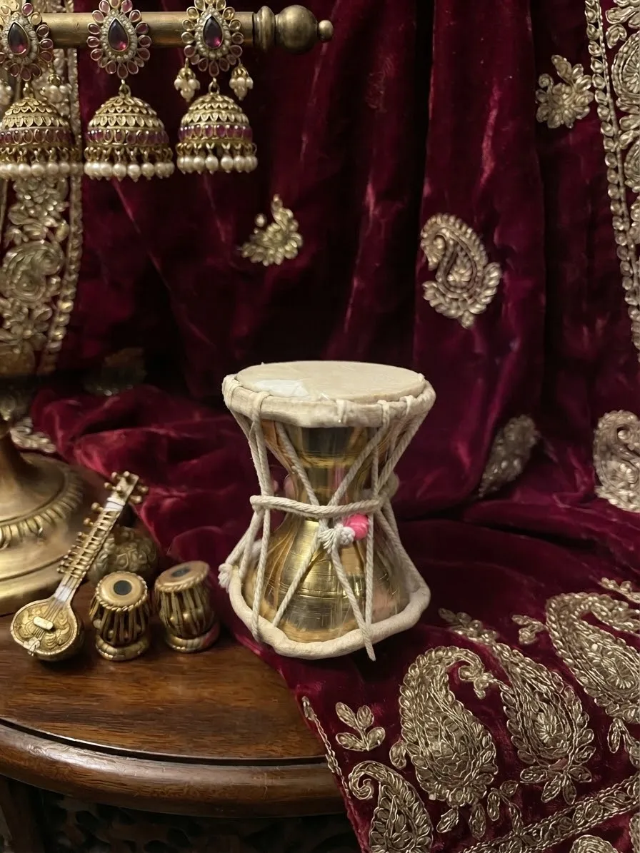 Brass Damru — view 2