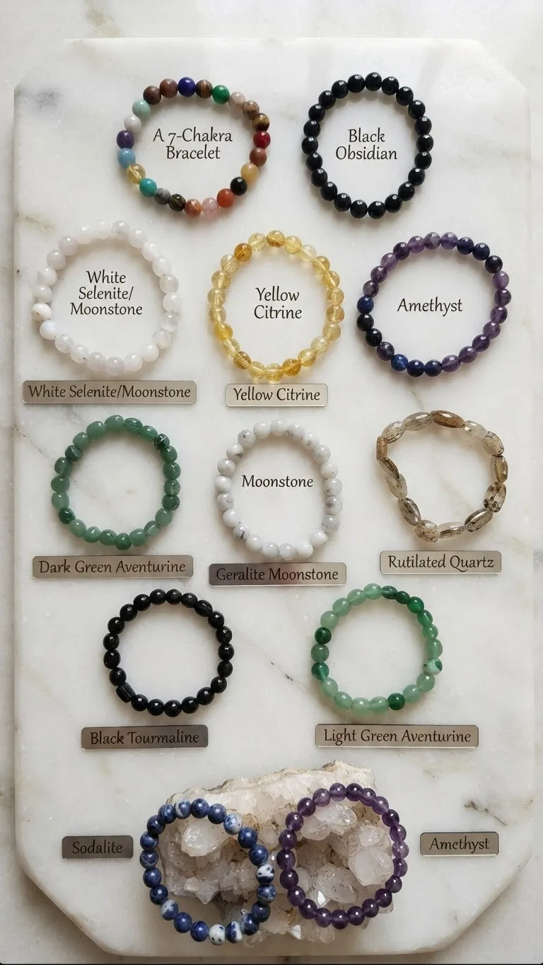 Individually-Carded Gemstone Bracelets, Set 2