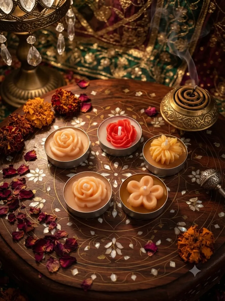 Flower Tealight Candle Set