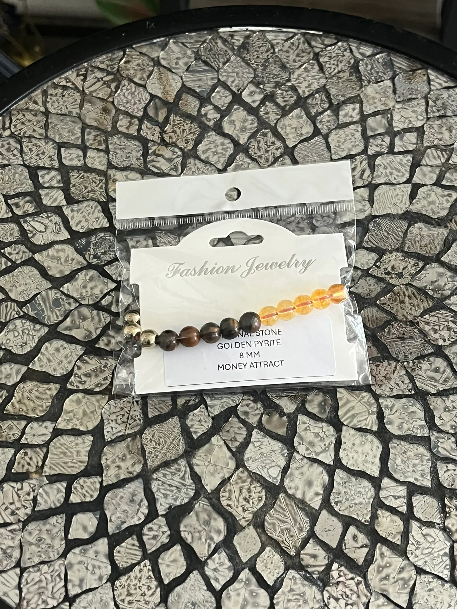 Golden Pyrite Bracelet, 8mm