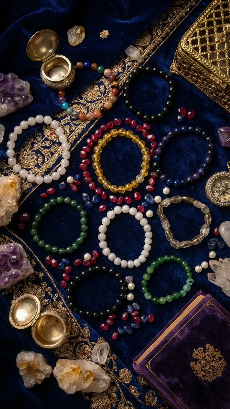 Loose Gemstone Bead Bracelets, Assorted