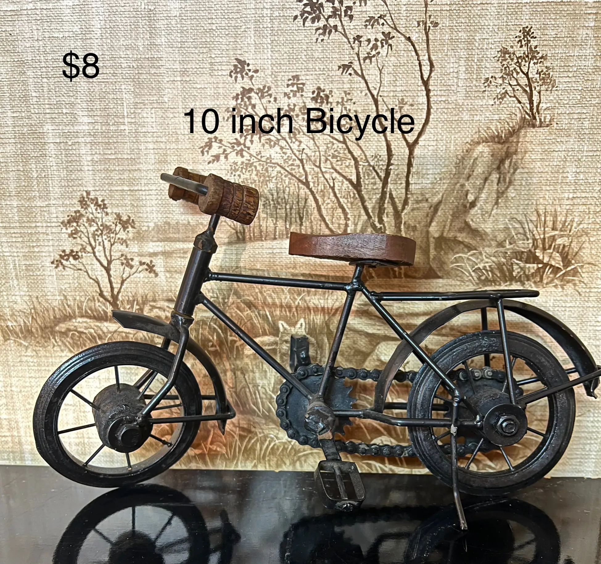 10-Inch Decorative Metal Bicycle Model