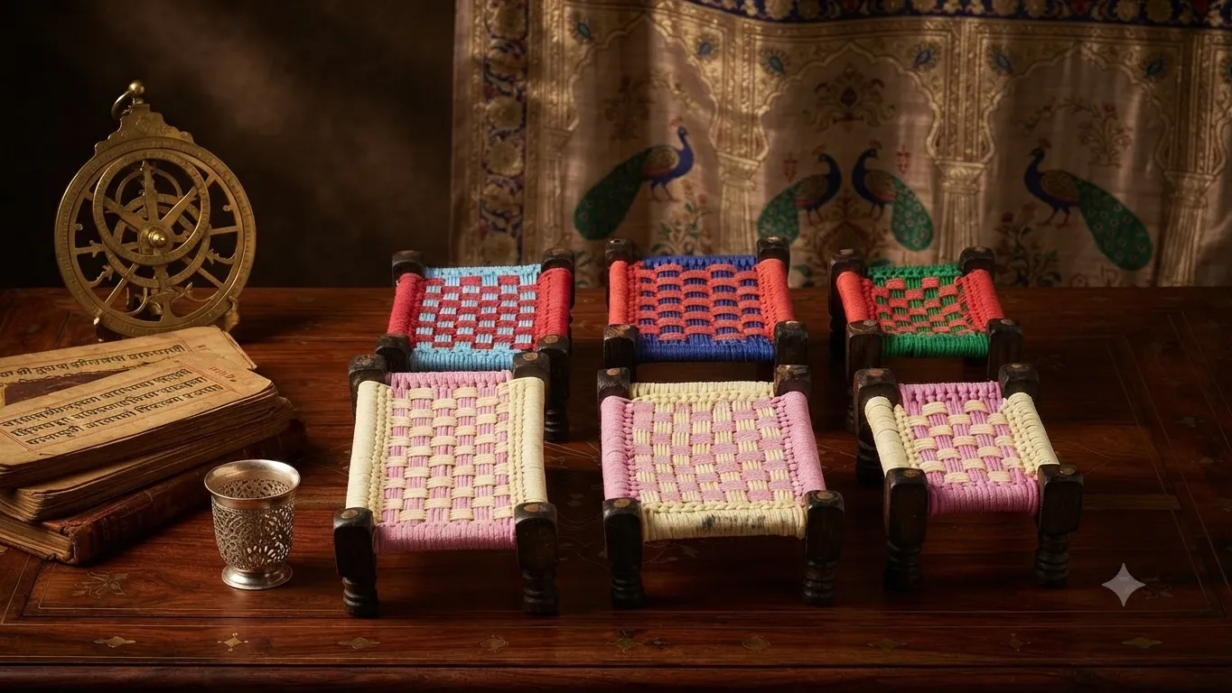 8-Inch Handcrafted Mini Wooden Bed