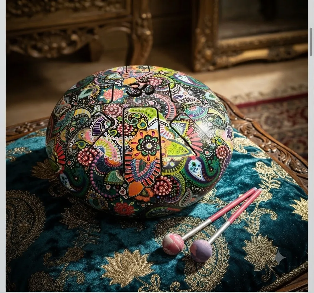 Paisley Mandala Steel Tongue Drum