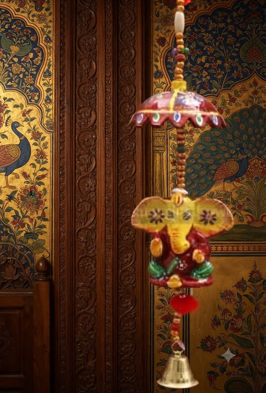 Pooja Bell Wind Chime, Ganesha & Umbrella