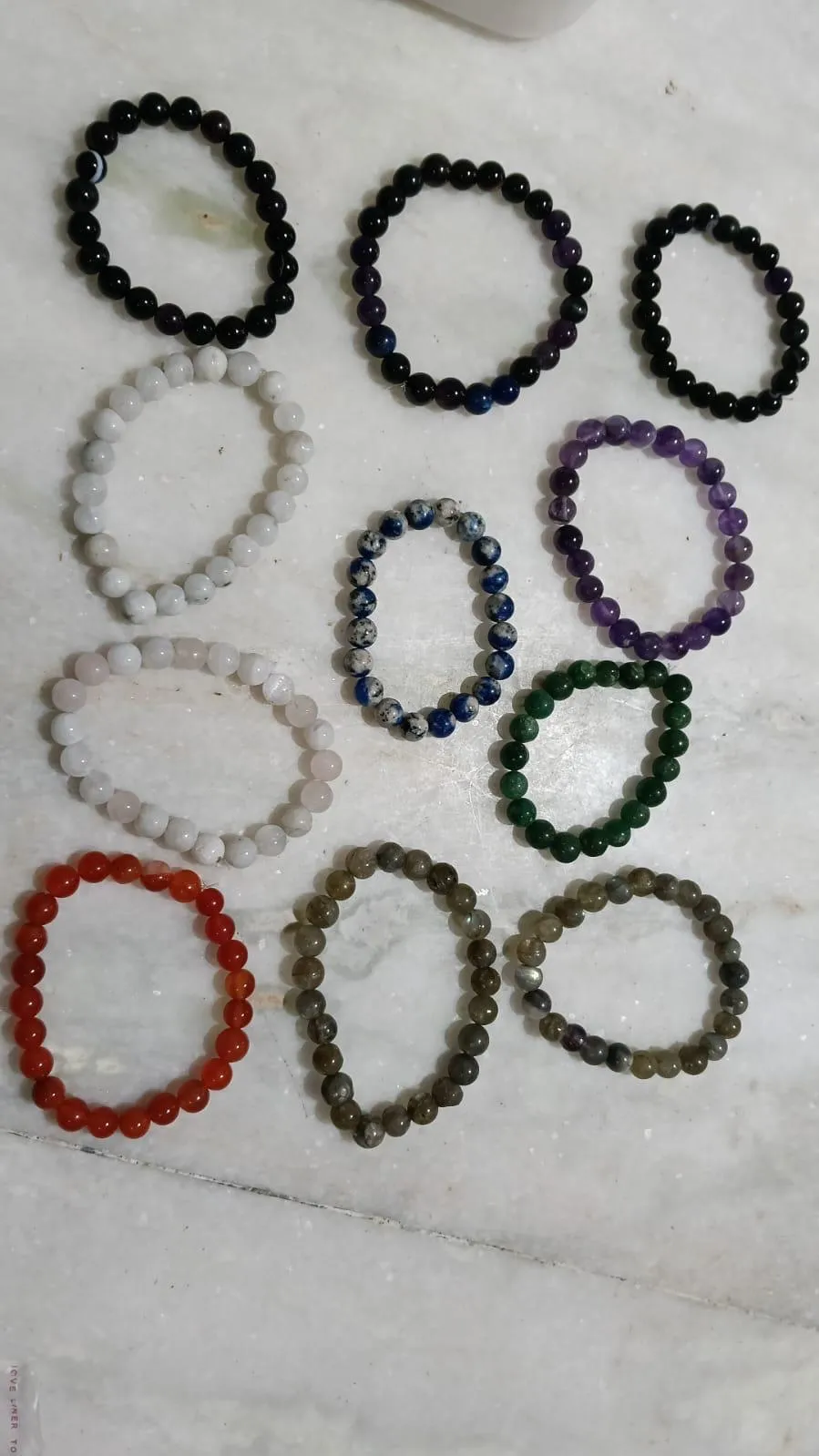 Single-Stone Bead Bracelets, assorted — view 2