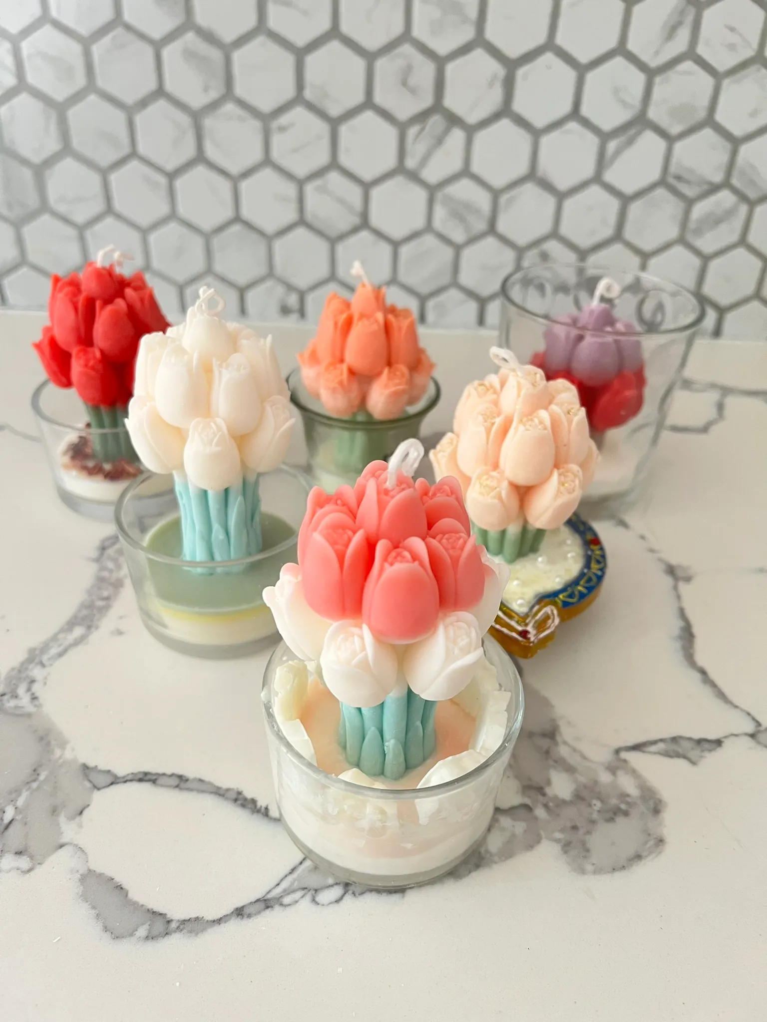 Tulip Bouquet Candle — view 3
