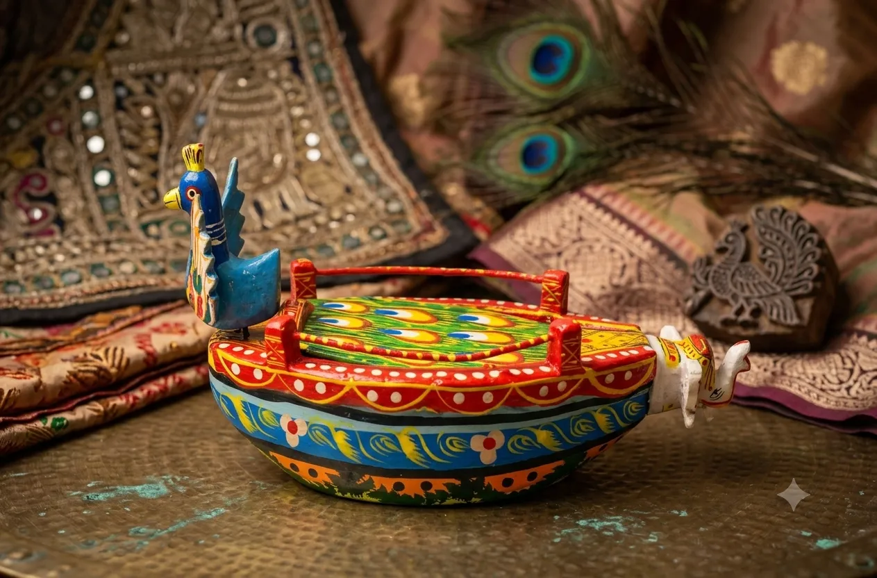 7-Inch Handcrafted Wooden Boat