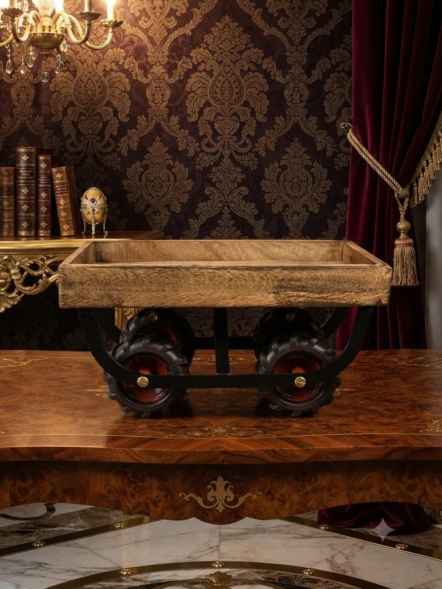 10-Inch Wooden Cart
