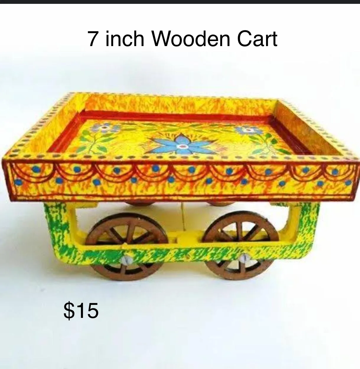 7-Inch Wooden Cart