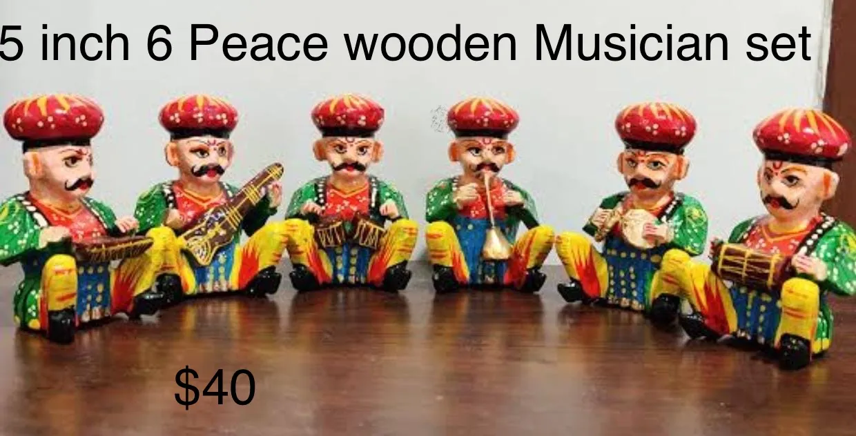 5-Inch Wooden Musician Set (Set of 6)