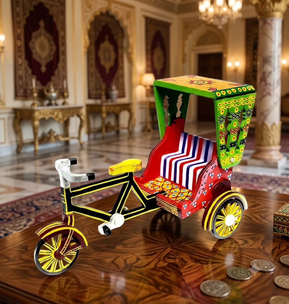 7-Inch Wooden Rickshaw